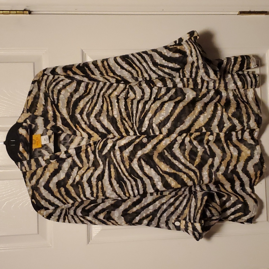 Ruby Rd. Zebra Print Top